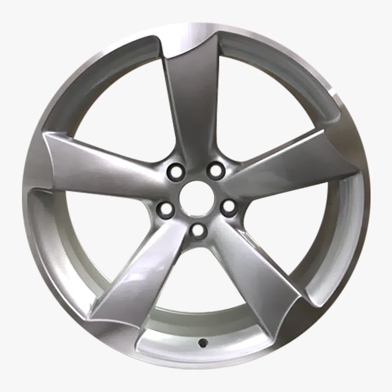 18" Audi TTRS Style Wheels in Satin Silver Machined