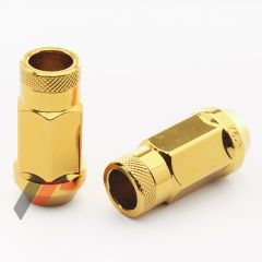 (M12x1.5) Gold Forged Steel JR Racing Nuts JN1 (20 Nuts + Key)