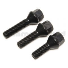 M12X1.5 Extended Spacer Bolts in Black (10 Pack)
