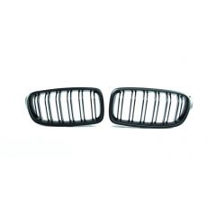 Kidney Grill Set in Matt Black with Double Spokes for F30/F31 BMW - Fits all models