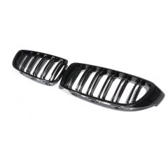 Kidney Grill Set in Gloss Black with Double Spokes for F32/F33/F36 BMW - Fits all Models