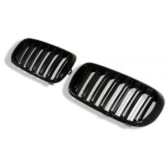 Kidney Grill Set in Gloss Black with Double Spokes for F15 X5 / F16 X6 - Fits all models