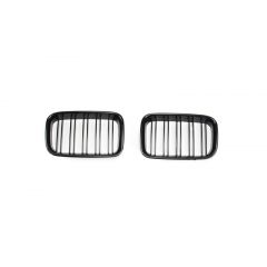 Kidney Grill Set in Gloss Black with Double Spokes for E36 BMW - Fits Pre-Facelift Models