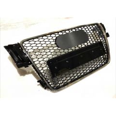 Gloss Black with Chrome Surround Honeycomb Grill for Audi A5 B8 (2008-2012) Pre-Facelift