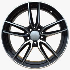 19" Mercedes Style 2 Wheels in Black with Machined Face