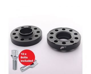 1 Pair of 15mm Black Hubcentric Wheel Spacers & Bolts for Audi A4 with Genuine Alloy Wheels PN.2PHS1B+10BM1440RB117 