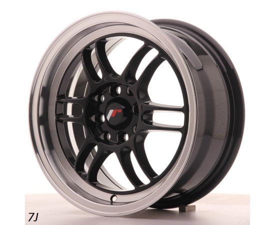 JR Wheels JR7 15" 7J Gloss Black