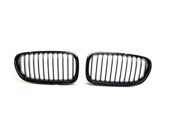 Kidney Grill Set in Gloss Black with Sginle Spoke for F10/F11 - Fits all models