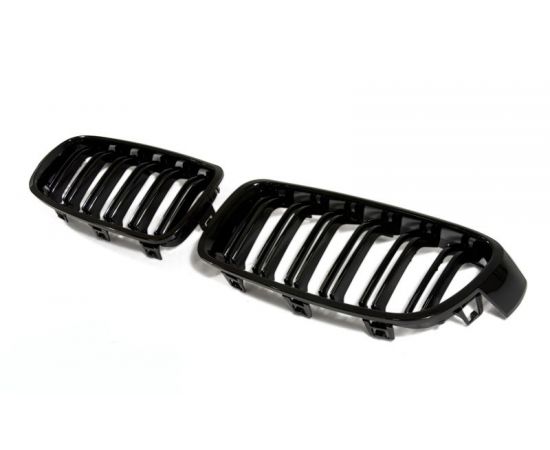 Kidney Grill Set in Gloss Black with Double Spokes for F30/F31 BMW - Fits all models