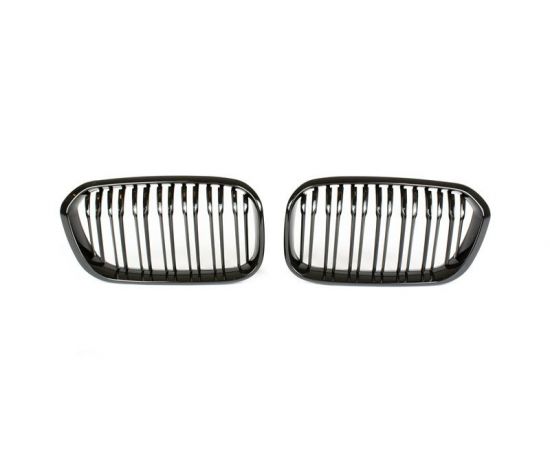 Kidney Grill Set in Gloss Black with Double Spokes for F20 / F21 LCI - Fits all models