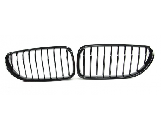Kidney Grill Set in Gloss Black with Single Spokes for F06/F12/F13 - Fits all models