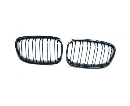 Kidney Grill Set in Gloss Black with Double Spokes for F20 / F21 Pre-LCI - Fits all models