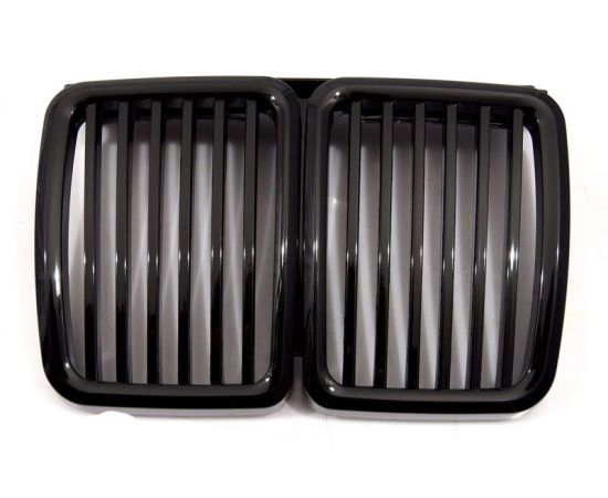 Kidney Grill Set in Gloss Black for E30 3 Series - Fits all models