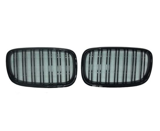 Kidney Grill Set in Gloss Black with Double Spokes for E70 X5 / E71 X6 - Fits all models