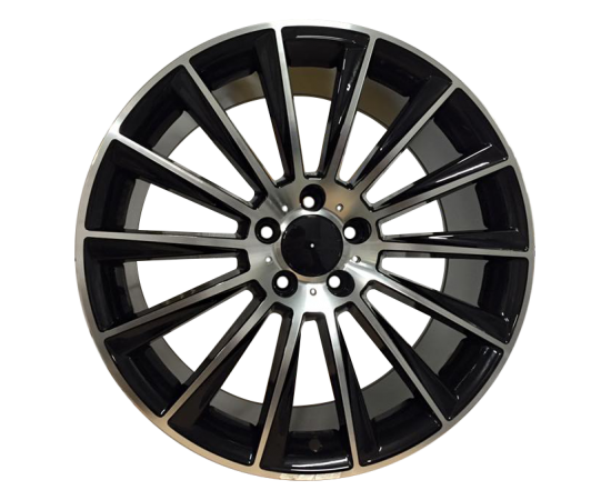 19" Mercedes Turbine Style Wheels in Black Machined Face