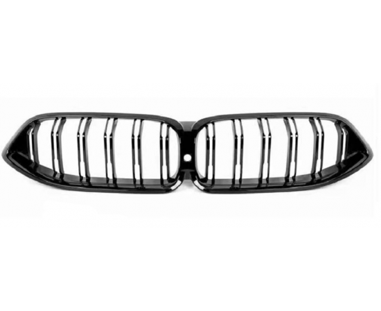Kidney Grill Set in Gloss Black with Double Spokes for 8 Series G14/G15/G16