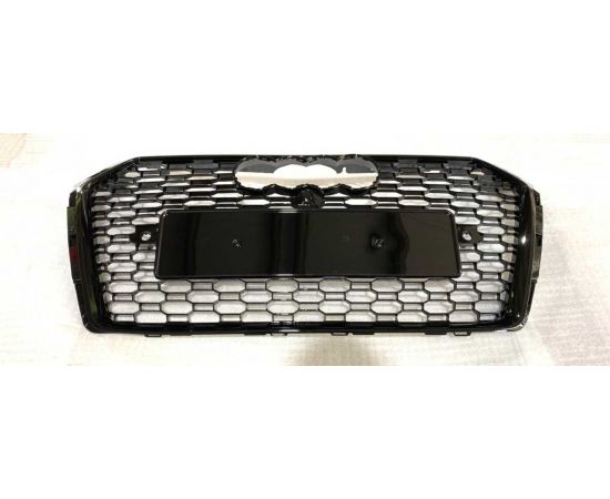 Gloss Black Honeycomb Grill for Audi A4 B9 (2016-2019) Pre-Facelift